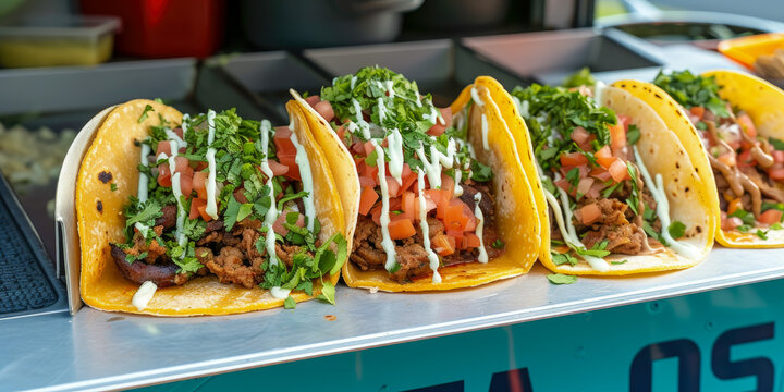 delicious tacos on a food truck menu