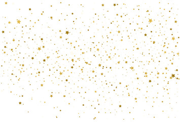 Golden stars confetti - obrazy, fototapety, plakaty