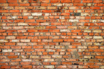 old clinker brick masonry, stone wall background
