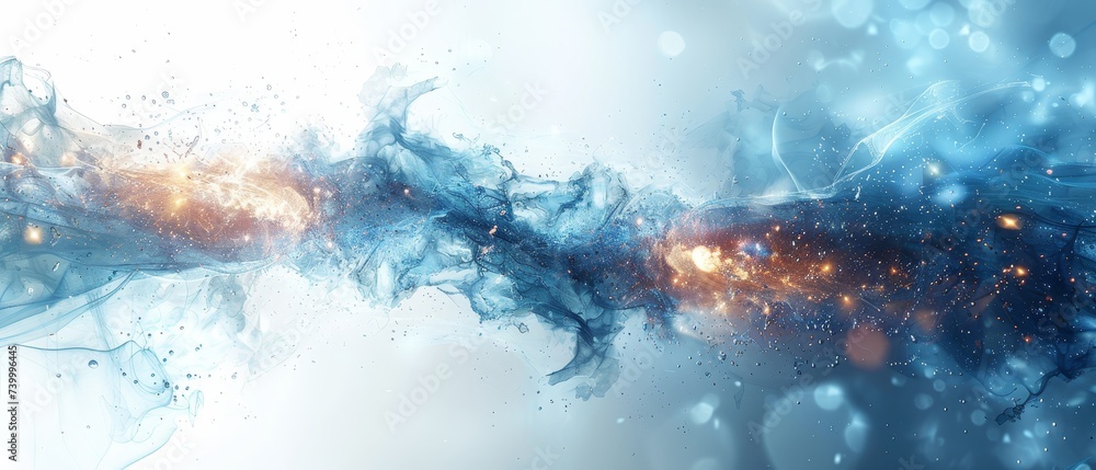 Aufkleber a background depicting an abstract technology communication concept