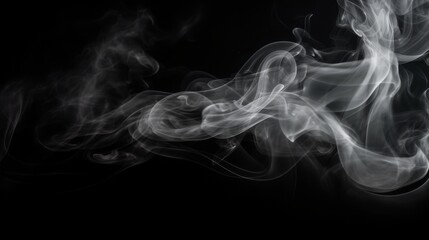 Obraz premium Smoke light with abstract patterns on dark background in black and white style for design projects concept, banner