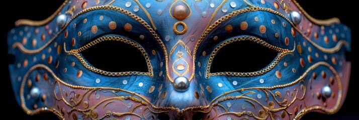 Vibrant, multicolored, hand-painted Venetian carnival mask texture, Background Image, Background For Banner