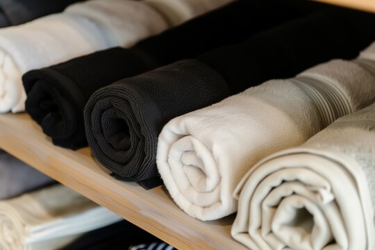 individual rolling towels for efficient storage