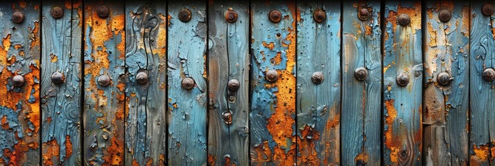 Weathered, sun-bleached, old wooden fence texture, Background Image, Background For Banner