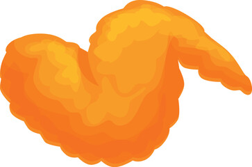 Restaurant chicken wings icon cartoon vector. Hot meal recipe. Golden piece menu