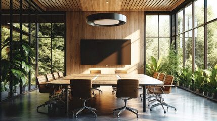 Fototapeta premium Modern meeting conference room
