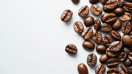 coffee beans on white background