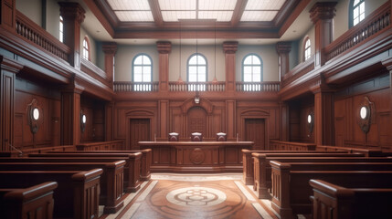 Courtroom with a classic feel - obrazy, fototapety, plakaty