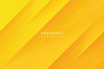 Deurstickers yellow abstract background with vector lines and modern diagonal shading © Prasetyo