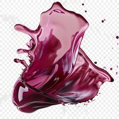Flowing Velvet Red Wine Splash Frozen in an Abstract

