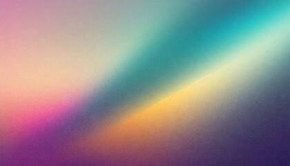 4K Beautiful color gradient background with noise. Abstract pastel holographic blurred grainy gradient banner background texture Colorful digital grain soft noise effect Nostalgia, vintage, retro