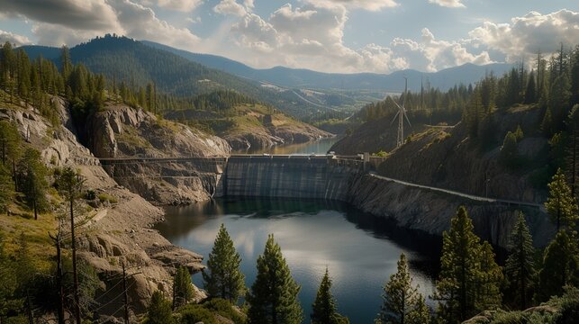 Renewable energy sources and their integration into modern landscapes - innovative design, clean energy production and positive impact on local communities. 