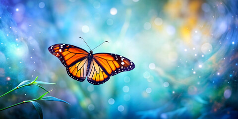 Monarch Butterfly in Summer Garden