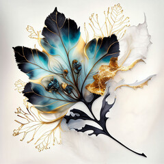 Abstract flower, delicate botanical floral background