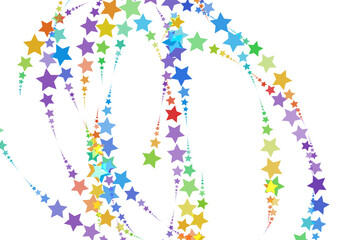 Rainbow pattern of stars