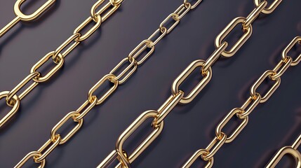 Golden Chain Border - Seamless Luxury Chains

