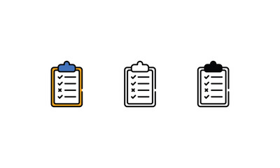 Test icons vector stock illustration