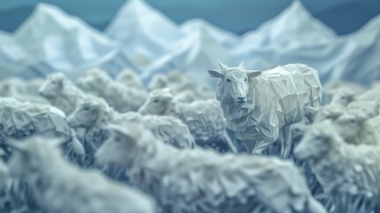 Lambs, paper creation. Generative AI
