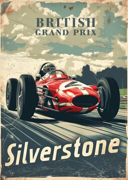 Silverstone Retro British Grand Prix Poster