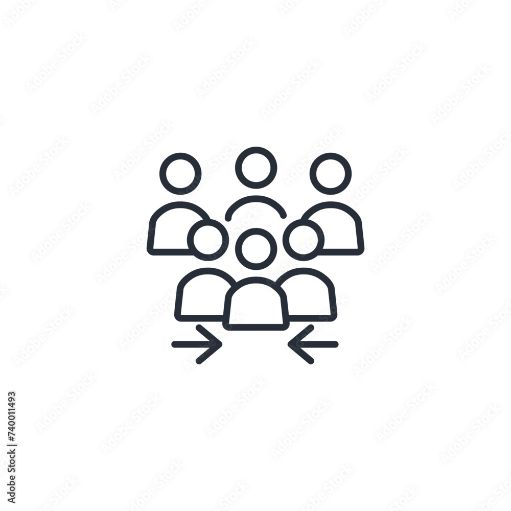Poster assembly icon. vector.editable stroke.linear style sign for use web design,logo.symbol illustration.