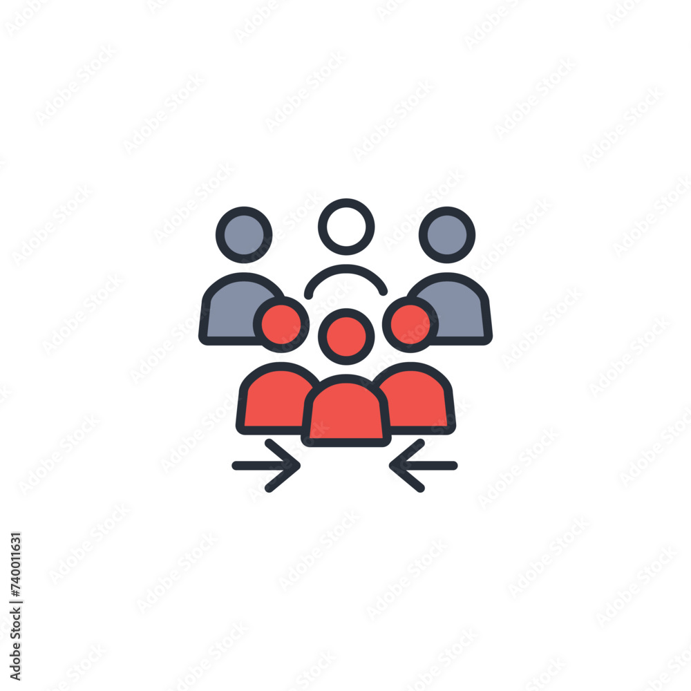 Poster assembly icon. vector.editable stroke.linear style sign for use web design,logo.symbol illustration.