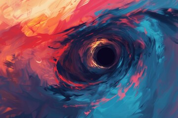 Illustrate a fascinating abstract concept inspired by a hole - obrazy, fototapety, plakaty