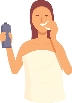 Makeup removal face icon cartoon vector. Sponge woman. Model fashion