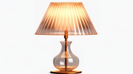 Modern Table Lamp with Glowing Light Isolated

