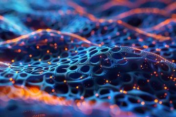 Fotobehang 3d render of a nano imprinted polymer pattern for bio sensing © pprothien