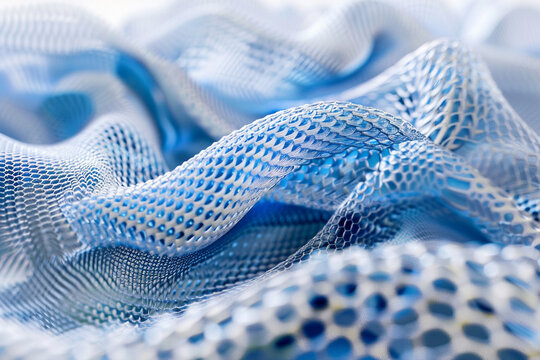 3d render of a nano engineered smart fabric adapting to environmental conditions