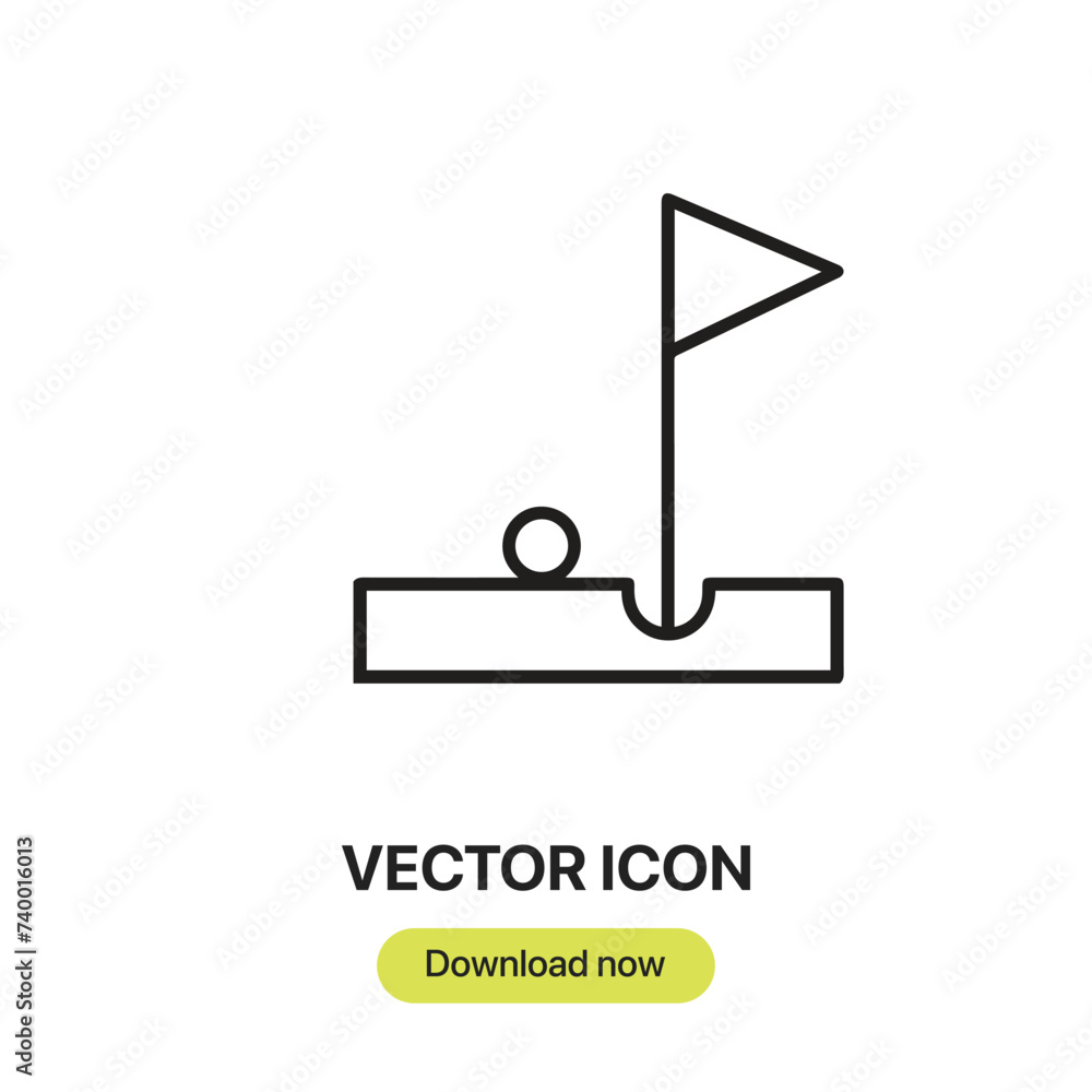 Poster green icon vector. linear-style sign for mobile concept and web design. green symbol illustration. p