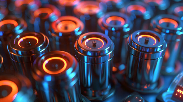 3d render of a nanostructured battery electrode during charging