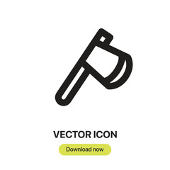Axe icon vector. Linear-style sign for mobile concept and web design. Axe symbol illustration. Pixel vector graphics - Vector.	
