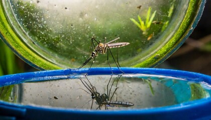 Mosquito da dengue Aedes aegypti brasil mosca  - obrazy, fototapety, plakaty
