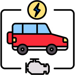 Hybrid Car Illustration