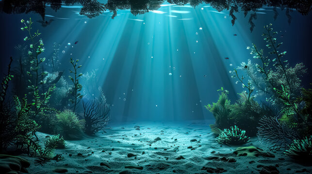 ector Art inspired by underwater scenes fluid aquatic color scheme flowing design elements underwater background