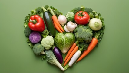 fresh Heart shaped vegetable. 4K landscape Illustration. "image generated with AI"