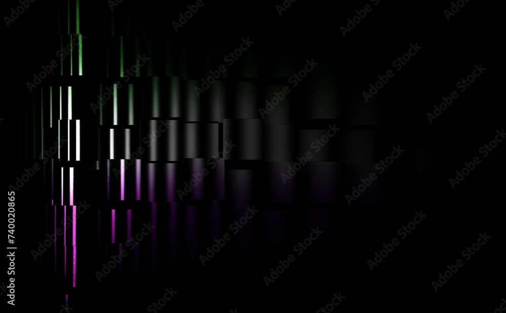 Aufkleber abstract presentation background of exciting colorful thin rectangles blurring into the distance