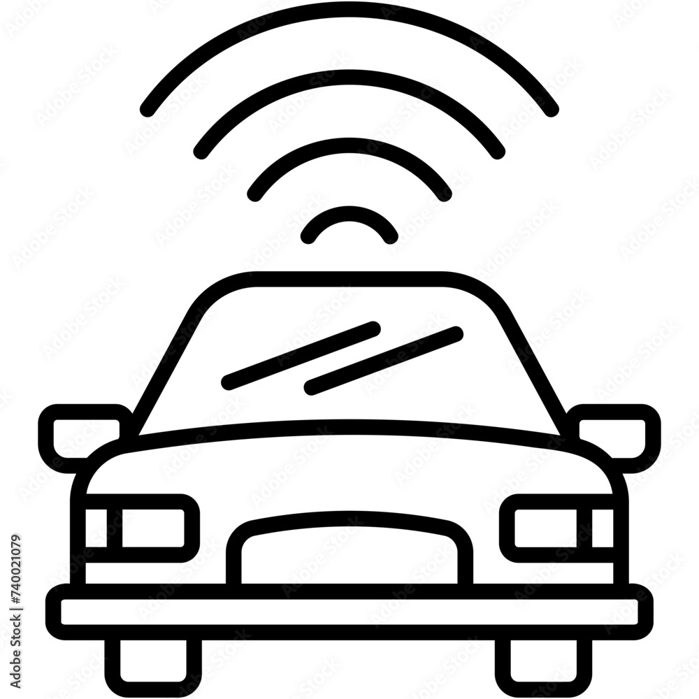 Wall mural Autonomous Vehicle Icon