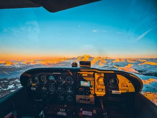 Crédence de cuisine en verre imprimé Mont Blanc Mont blanc en avion