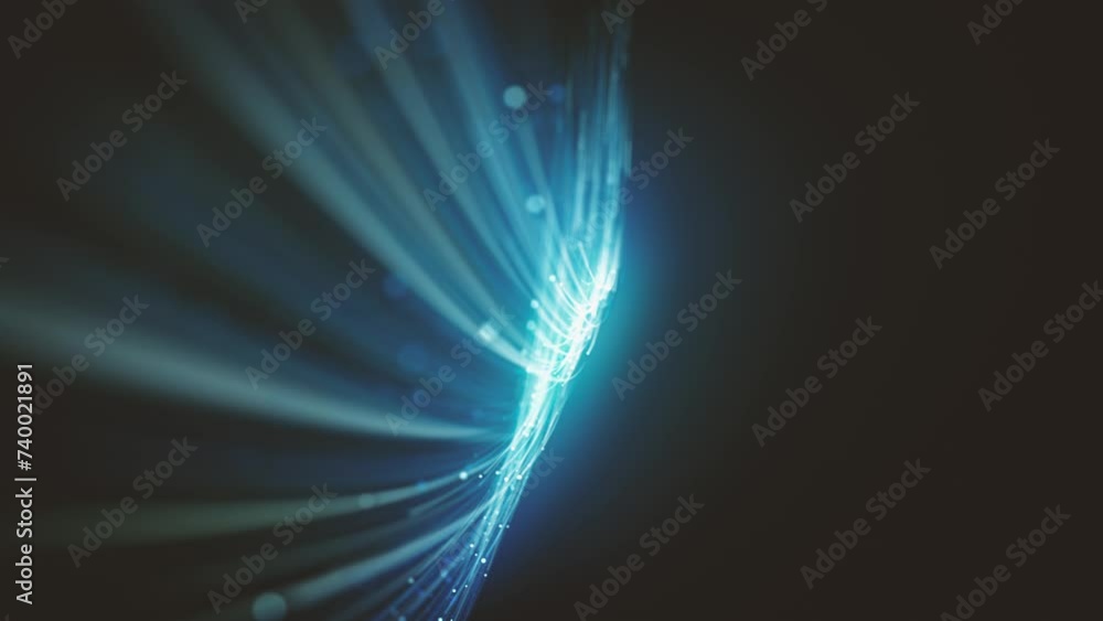 Poster abstract swirling and flowing lines background/ 4k animation of an abstract technology background wi
