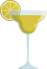 Juice lemon cocktail icon cartoon vector. Gin alcohol. Summer party