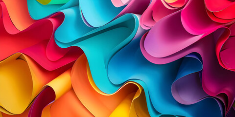 Colorful Paper Texture for Dynamic Backgrounds, Bright and Cheerful Background with Colorful Paper...