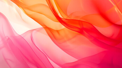 Elegant abstract waves of peach, red color on a white background.  Banner Background for wallpapers, web screensavers.