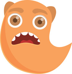 Ghost monster alien icon cartoon vector. Scary design. Funny cute