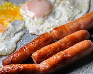 sausages and egg