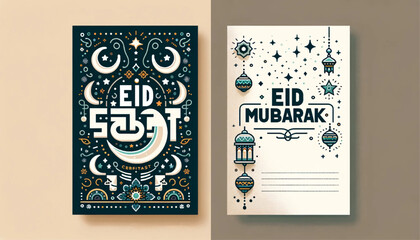Fototapeta na wymiar Eid mubarak wish card