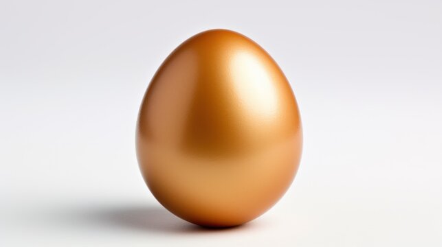 Golden egg isolated on a white background