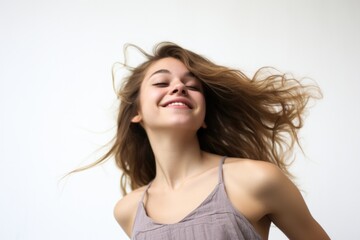 Obraz premium dancing and listening music concept