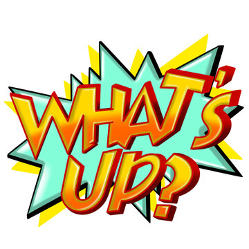 Pop Art comics icon "What's Up?". Speech Bubble illustration.

